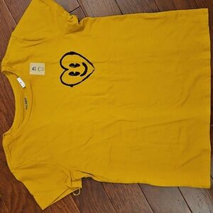 Old Navy Girls Mustard Yellow Casual T-shirt Sz 14 NWT